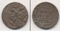 Монета 1730 – 1740 Анна Иоанновна 1 деньга Медь 1739
