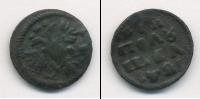 Монета 1689 – 1725 Петр I 1 полушка Медь 1721