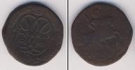 Монета 1741 – 1761 Елизавета Петровна 1 копейка Медь 1759