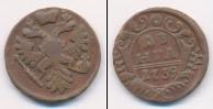 Монета 1730 – 1740 Анна Иоанновна 1 деньга Медь 1739