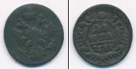 Монета 1730 – 1740 Анна Иоанновна 1 деньга Медь 1737