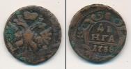 Монета 1730 – 1740 Анна Иоанновна 1 деньга Медь 1738