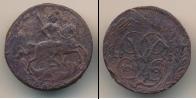Монета 1741 – 1761 Елизавета Петровна 1 копейка Медь 1758