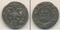 Монета 1730 – 1740 Анна Иоанновна 1 деньга Медь 1731