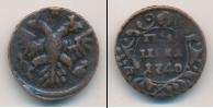 Монета 1730 – 1740 Анна Иоанновна 1 полушка Медь 1740