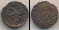 Монета 1730 – 1740 Анна Иоанновна 1 деньга Медь 1731