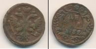 Монета 1730 – 1740 Анна Иоанновна 1 деньга Медь 1737