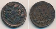 Монета 1730 – 1740 Анна Иоанновна 1 деньга Медь 1739