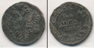 Монета 1730 – 1740 Анна Иоанновна 1 деньга Медь 1730