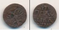 Монета 1689 – 1725 Петр I 1 полушка Медь 1718