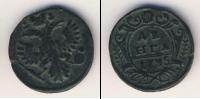 Монета 1730 – 1740 Анна Иоанновна 1 деньга Медь 1735