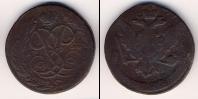 Монета 1741 – 1762 Елизавета Петровна 5 копеек Медь 1758