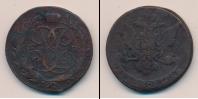 Монета 1741 – 1762 Елизавета Петровна 5 копеек Медь 1758