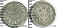 Монета 1881 – 1894 Александр III 25 пенни Серебро 1894
