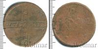 Монета 1689 – 1725 Петр I 5 копеек Медь 1724