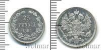 Монета 1881 – 1894 Александр III 25 пенни Серебро 1894