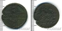 Монета 1727 – 1730 Петр II 1 копейка Медь 1729