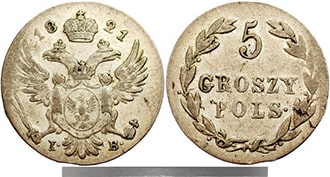 5 грошей 1821 года