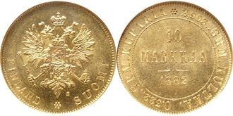 10 марок 1882 года Александр 3