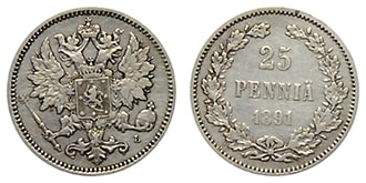 25 пенни 1891 года Александр 3