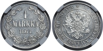 1 марка 1864 года Александр 2