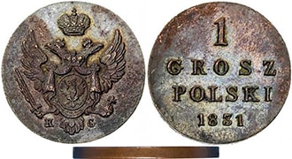 1 грош 1831 года Николай 1