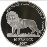  10 франков 2007, серебро (Ag 925) | М.Шумахер — Конго, фото 1 