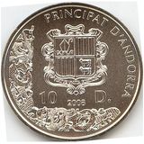  10 динеров 2008, серебро (Ag 925) | Викинги: Тор с молотом — Андорра, фото 1 