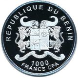  1000 франков 2013, серебро (Ag 925) | Париж — Бенин, фото 1 