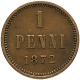  1 пенни 1872 года, фото 1 