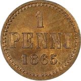  1 пенни 1865 года, фото 1 