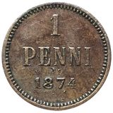  1 пенни 1874 года, фото 1 